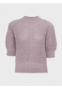 CREW-NECK WAFFLE KNITTED TOP