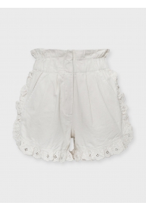 KIARA EMB BUTTON-DOWN SHORTS