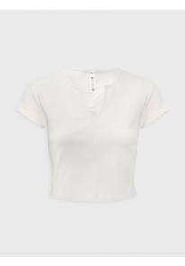 RIBBED CROPPED SAVVY SHORT SLEEVE